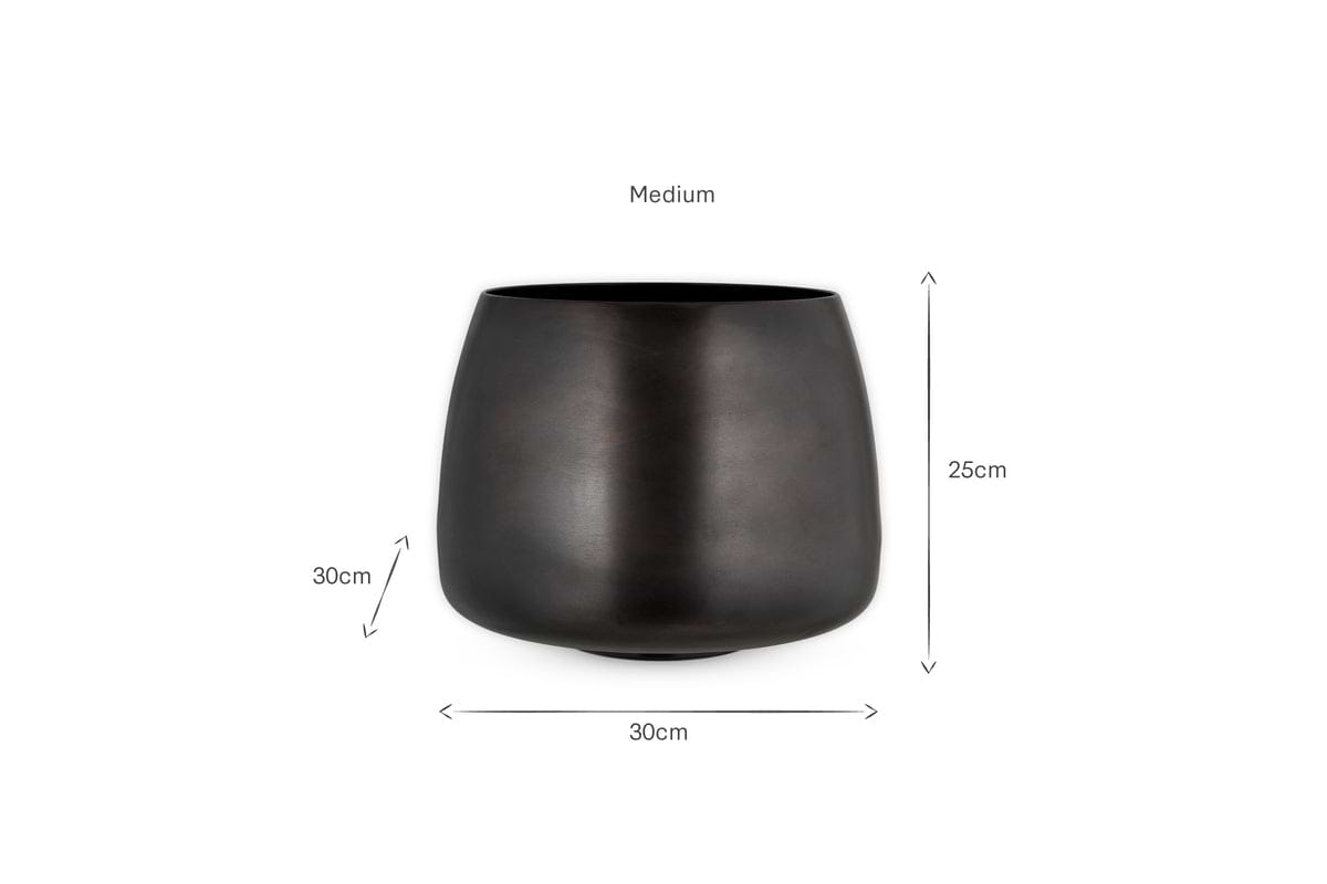 Maliki Plant Pot - Aged Bronze