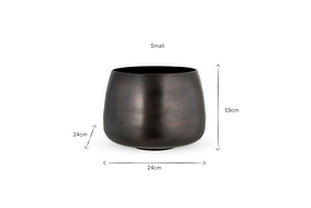 Maliki Plant Pot - Aged Bronze