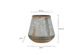 Mamba Outdoor Planter - Aged Zinc