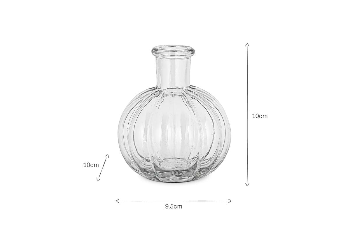 Mayumi Recycled Glass Bud Vases - Clear (Set of 3)