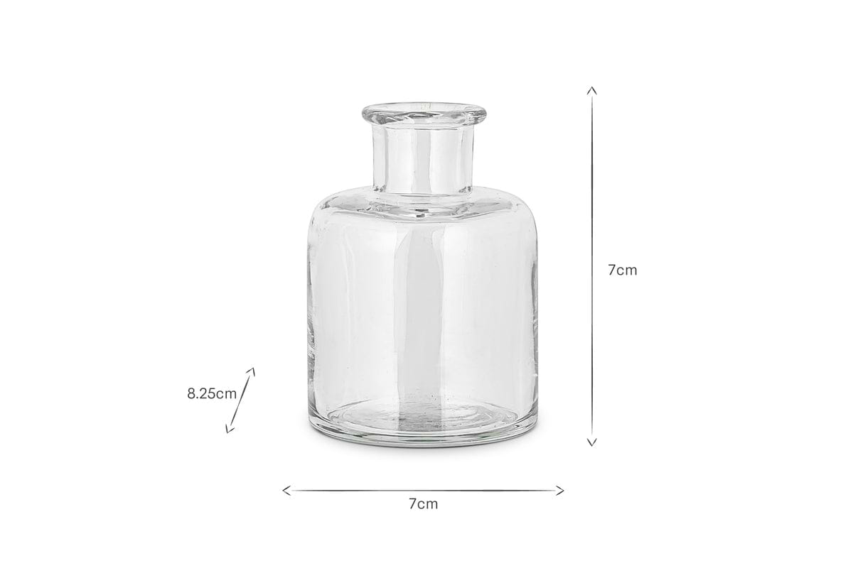 Mayumi Recycled Glass Bud Vases - Clear (Set of 3)