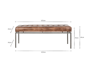 Nasan Leather Upholstered Bench