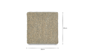 Paduna Jute & Cotton Cushion Cover - Soft Blue & Brown-TEXTILES-Nkuku