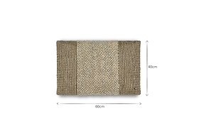 Paduna Jute & Cotton Cushion Cover - Soft Blue & Brown-TEXTILES-Nkuku