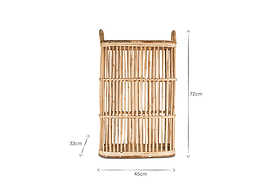 Rammi Rattan Tall Laundry Basket - Natural-STORAGE-Nkuku