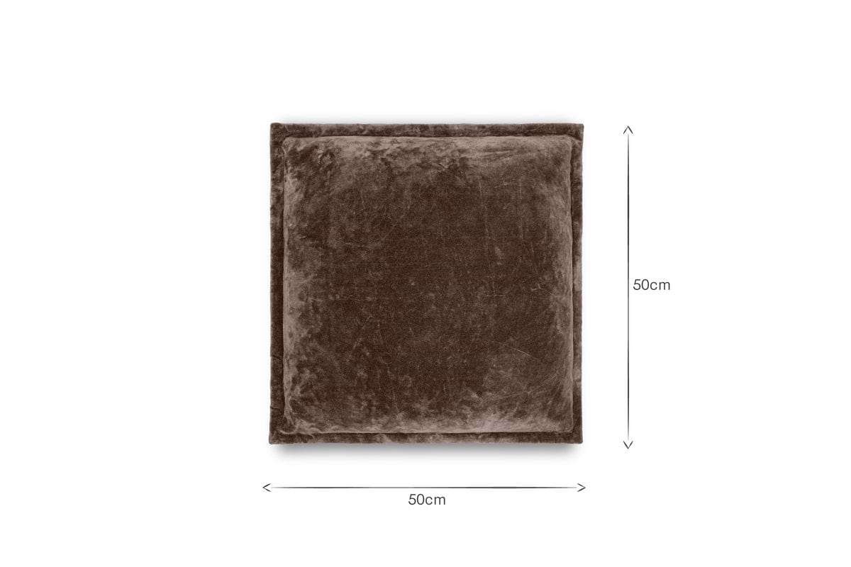Renwal Velvet & Linen Cushion Cover - Brown
