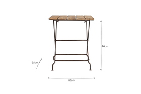 Rishikesh Reclaimed Wood & Iron Folding Table