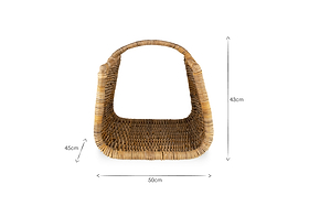 Sadra Rattan Log Basket - Natural