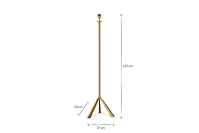 Sahhil Metal Tripod Floor Lamp - Antique Brass-LAMPS-Nkuku