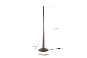Sahar Mango Wood Floor Lamp - Dark Stain