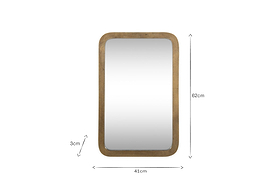 Ungura Rounded Mirror - Antique Brass - Small