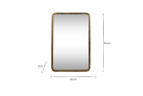 Ungura Rounded Mirror - Antique Brass - Small