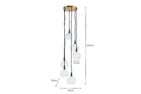 Ziva Statement Recycled Glass Cluster Pendant - Clear