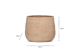 Zadie Terracotta Planter - Natural - Large