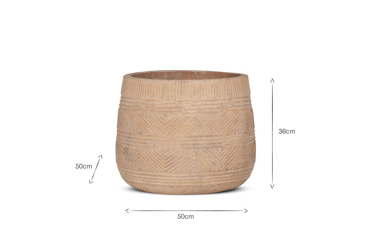 Zadie Terracotta Planter - Natural - Large