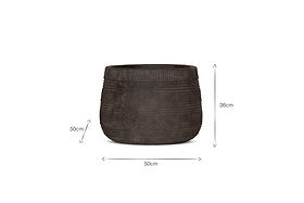 Zadie Terracotta Planter - Grey - Large