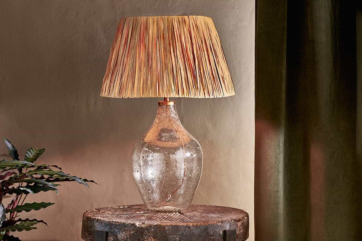 Damini Recycled Glass Table Lamp-LAMPS-Nkuku