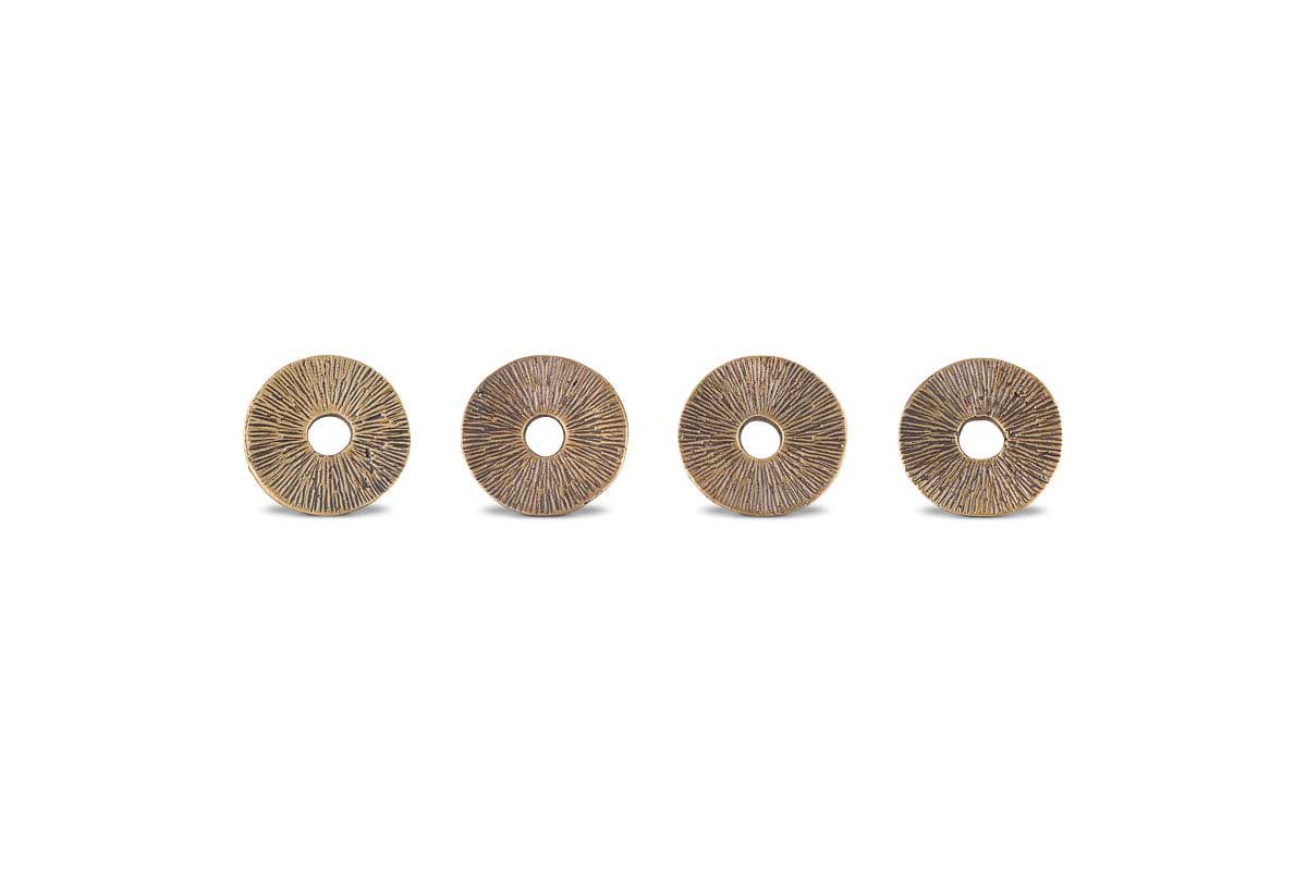 Dankuni Napkin Rings - Antique Brass (Set of 4)-KITCHEN & DINING ACCESSORIES-Nkuku