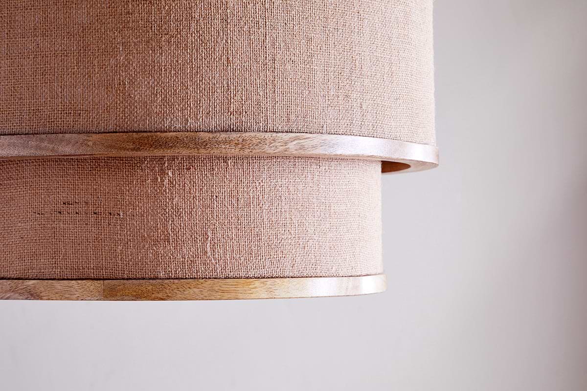 Darat Mango Wood & Jute Pendant - Natural