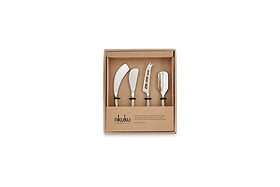 Darsa Cheese Knife Set - Brushed Gold (Set of 4)