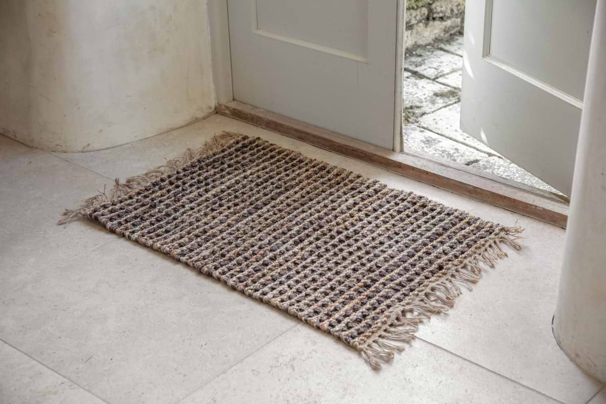Davli Jute Doormat - Natural-RUGS-Nkuku