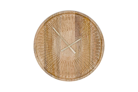 Deevena Mango Wood Clock-DECORATIVE ACCESSORIES-Nkuku