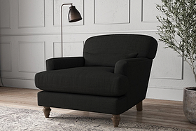 Deni Armchair - Brera Linen Charcoal