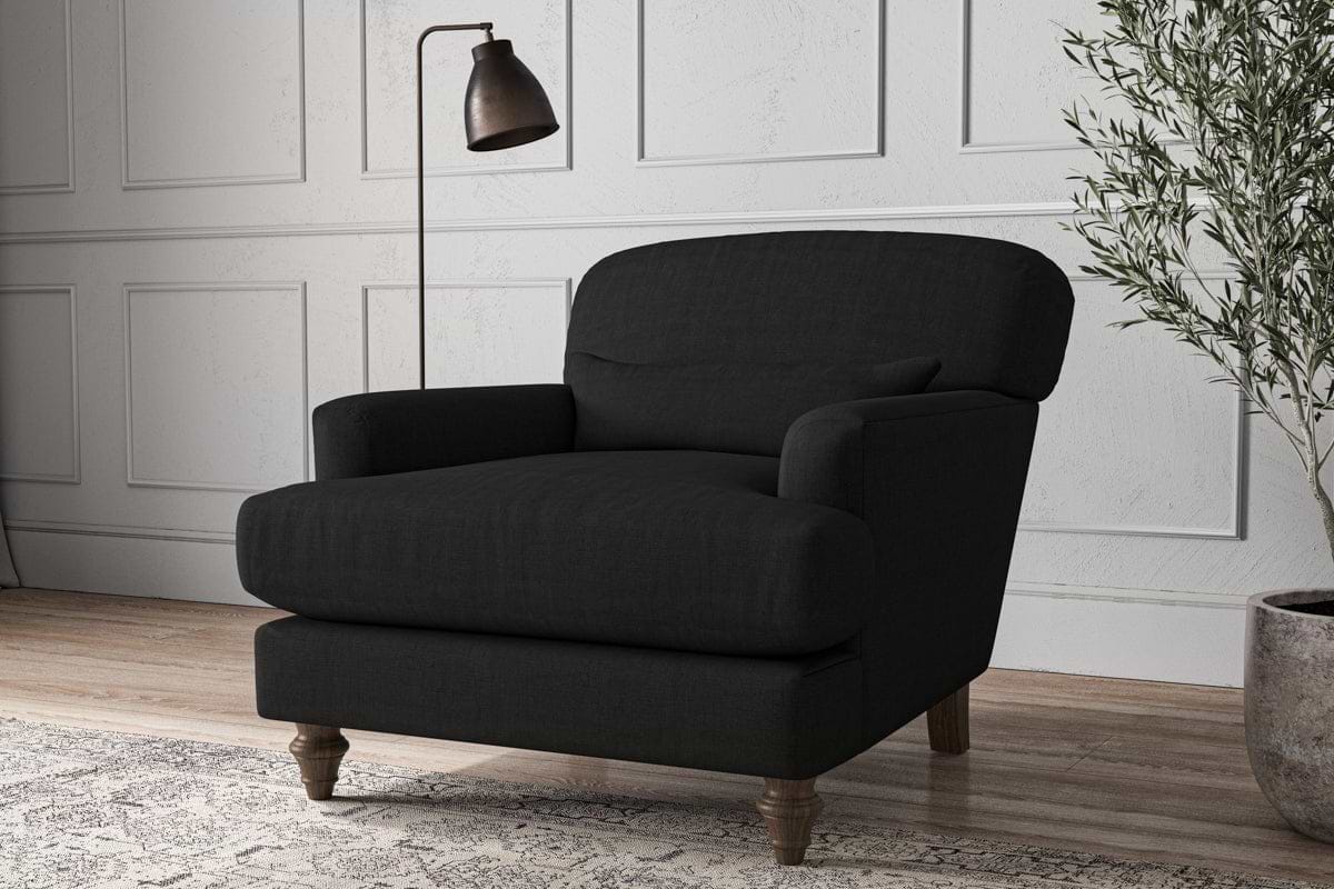 Deni Armchair - Brera Linen Charcoal