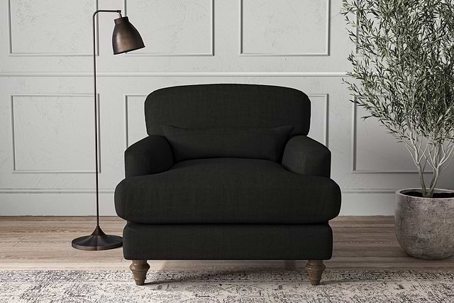 Deni Armchair - Brera Linen Charcoal