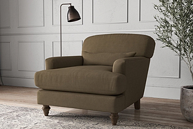 Deni Armchair - Brera Linen Chestnut