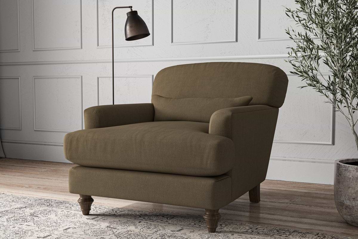 Deni Armchair - Brera Linen Chestnut