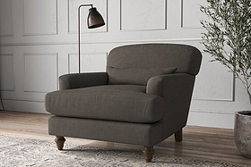 Deni Armchair - Brera Linen Granite