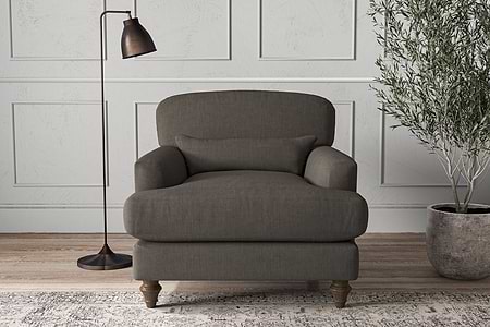 Deni Armchair - Brera Linen Granite