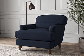 Deni Armchair - Brera Linen Indigo