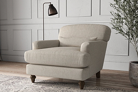 Deni Armchair - Brera Linen Natural-MAKE TO ORDER-Nkuku