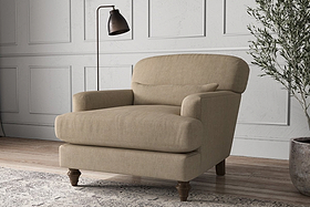 Deni Armchair - Brera Linen Pebble