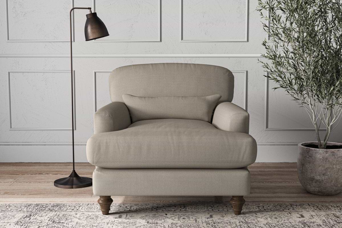 Deni Armchair - Recycled Cotton Flax-MAKE TO ORDER-Nkuku