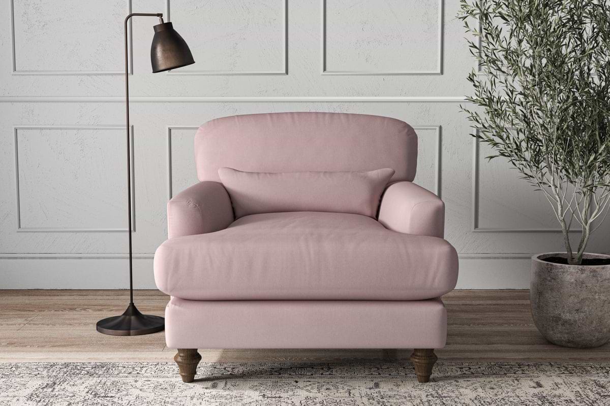 Deni Armchair - Recycled Cotton Lavender-MAKE TO ORDER-Nkuku