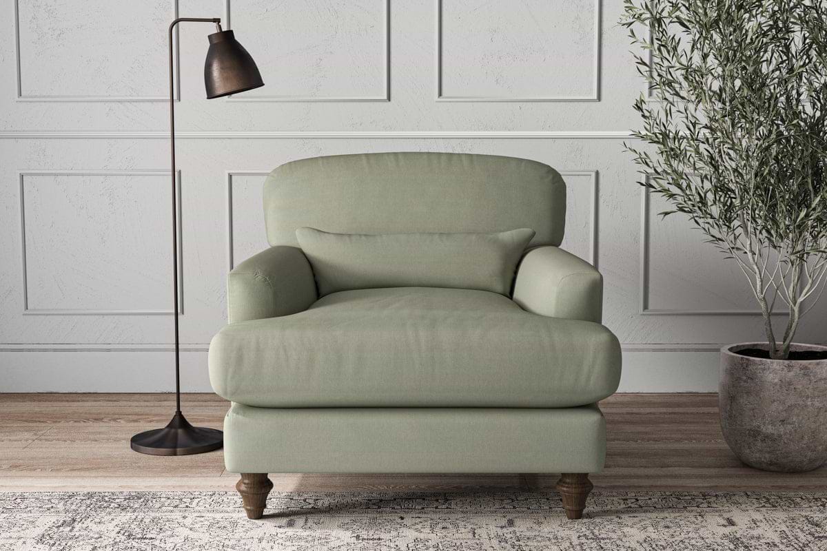 Deni Armchair - Recycled Cotton Seaspray-MAKE TO ORDER-Nkuku