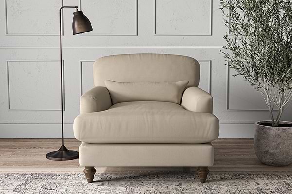 Deni Armchair - Recycled Cotton Stone