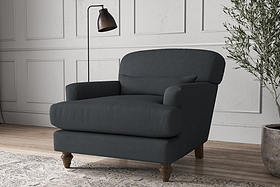 Deni Armchair - Recycled Cotton Thunder