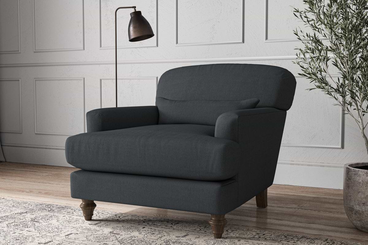 Deni Armchair - Recycled Cotton Thunder