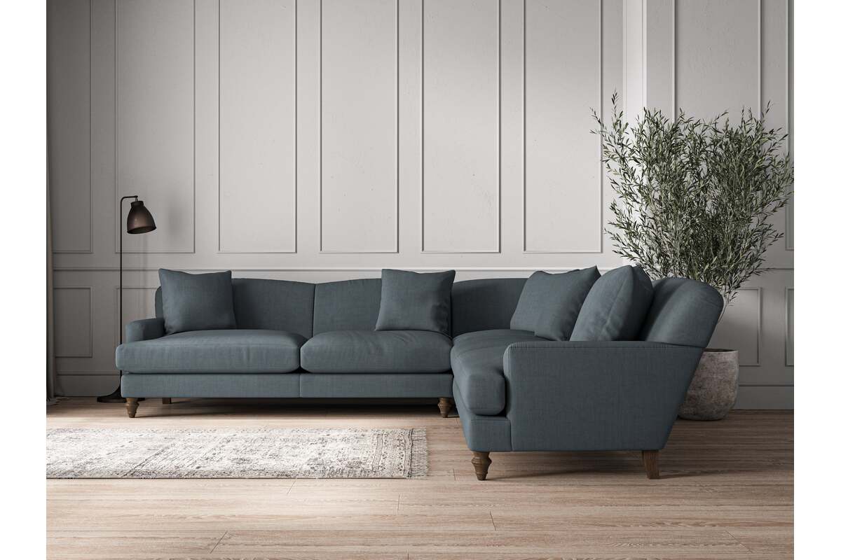 Deni Grand Corner Sofa - Brera Linen Dusk-MAKE TO ORDER-Nkuku