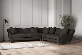 Deni Grand Corner Sofa - Brera Linen Espresso-MAKE TO ORDER-Nkuku