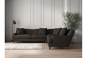 Deni Grand Corner Sofa - Brera Linen Espresso-MAKE TO ORDER-Nkuku