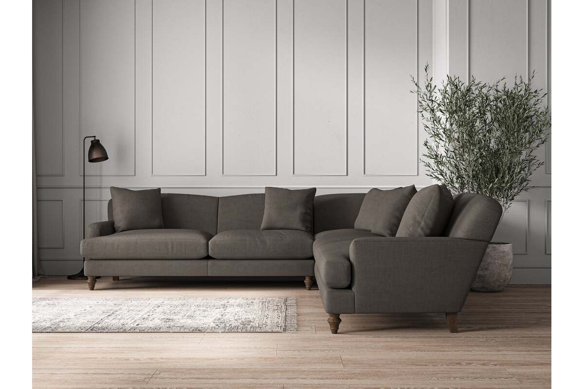 Deni Grand Corner Sofa - Brera Linen Granite-MAKE TO ORDER-Nkuku