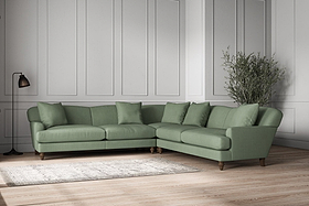 Deni Grand Corner Sofa - Brera Linen Jade-MAKE TO ORDER-Nkuku