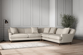 Deni Grand Corner Sofa - Brera Linen Natural-MAKE TO ORDER-Nkuku