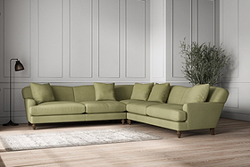 Deni Grand Corner Sofa - Brera Linen Sage-MAKE TO ORDER-Nkuku