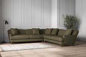 Deni Grand Corner Sofa - Recycled Cotton Fatigue-MAKE TO ORDER-Nkuku